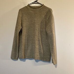SPECULATION gray black knitted acrylic blend cozy soft high neck sweater…